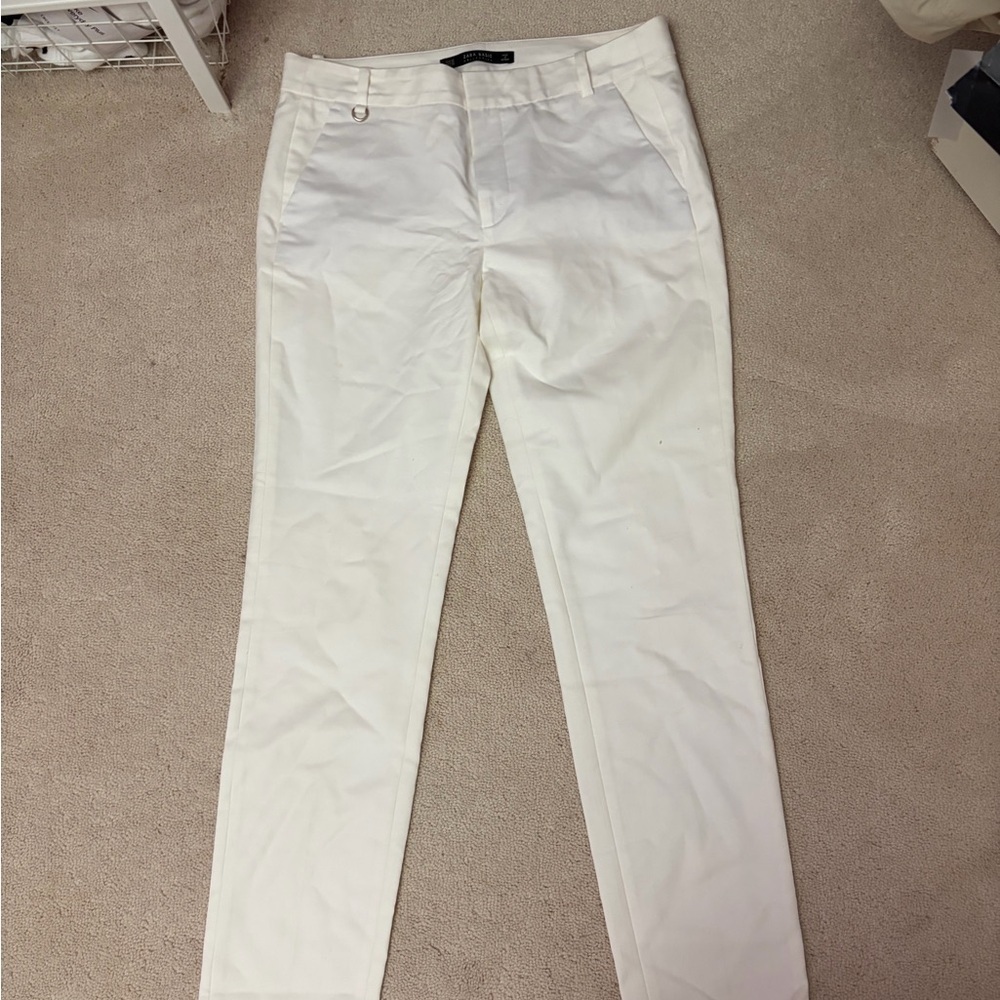 Zara Women's Off-White Straight Leg Jeans